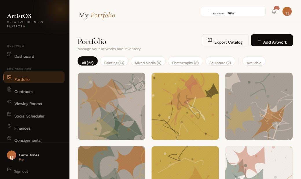 ArtistOS gallery image