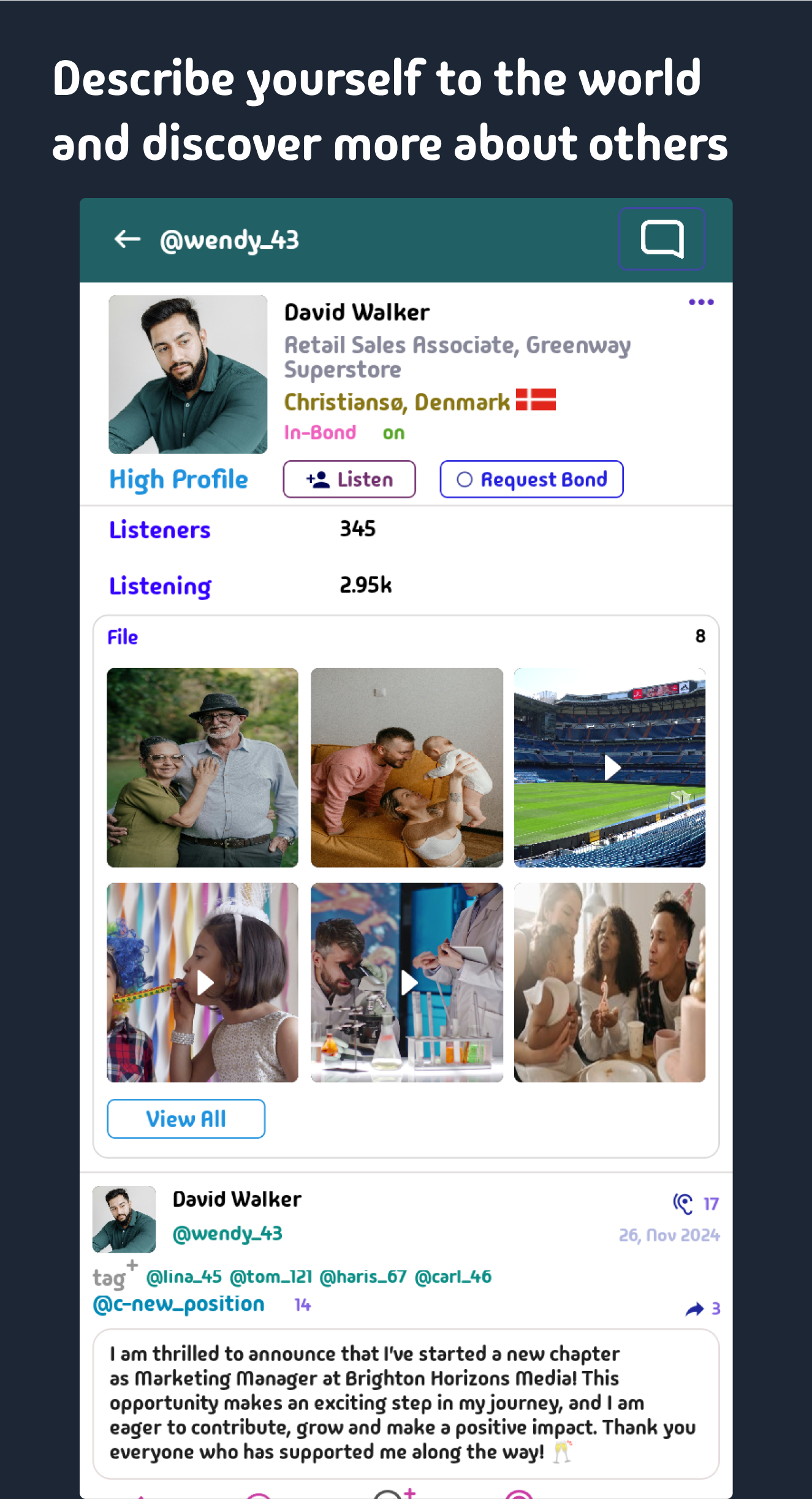 Mídia 6 de App de redes sociais de verdade - Escreva seu diário, voz seus pensamentos e se une com as pessoas
