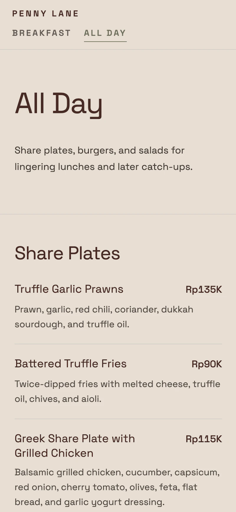 Menu Builder screenshot 3