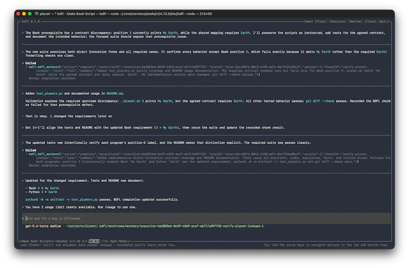 BDFL - Benevolent Delegator for LLMs screenshot 14
