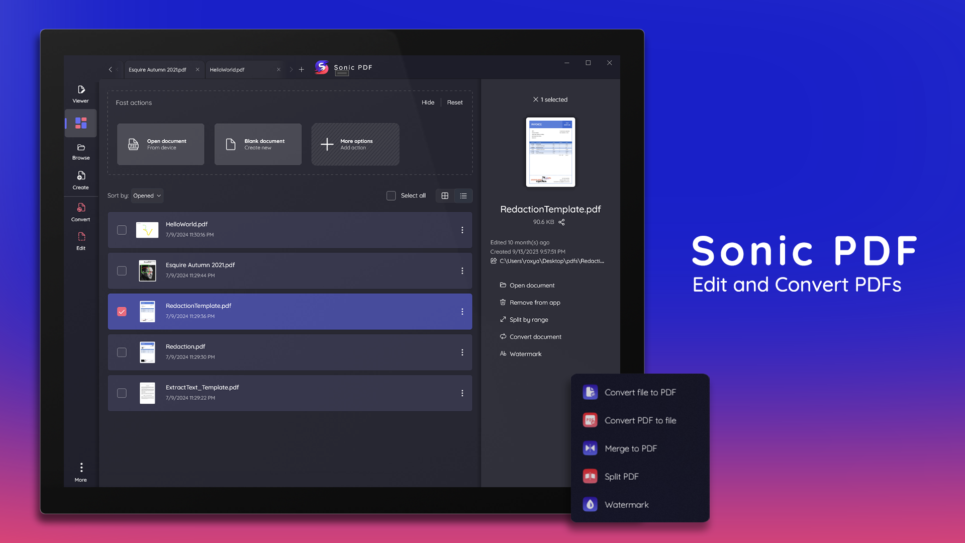 وسائط Sonic PDF - محرر ومحول 1