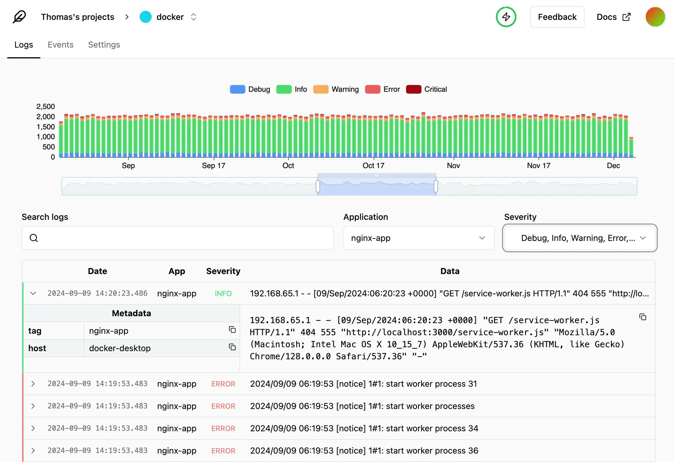 startuptile Minilog-Log monitoring and real-time event alerts