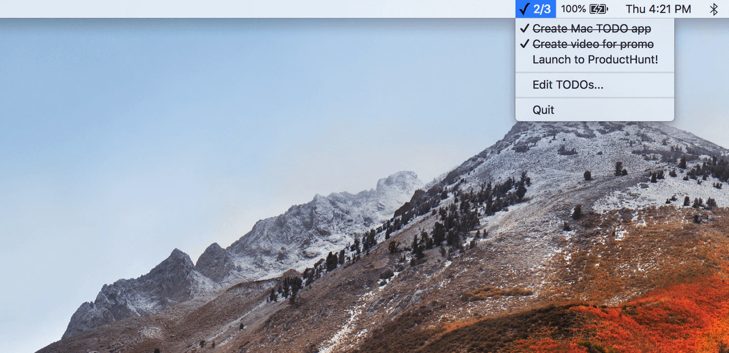 Mac TODO Menubar Image