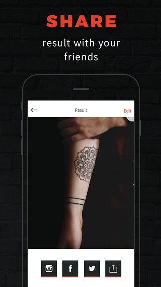 App for virtual tatoos in Augmented reality gallery image