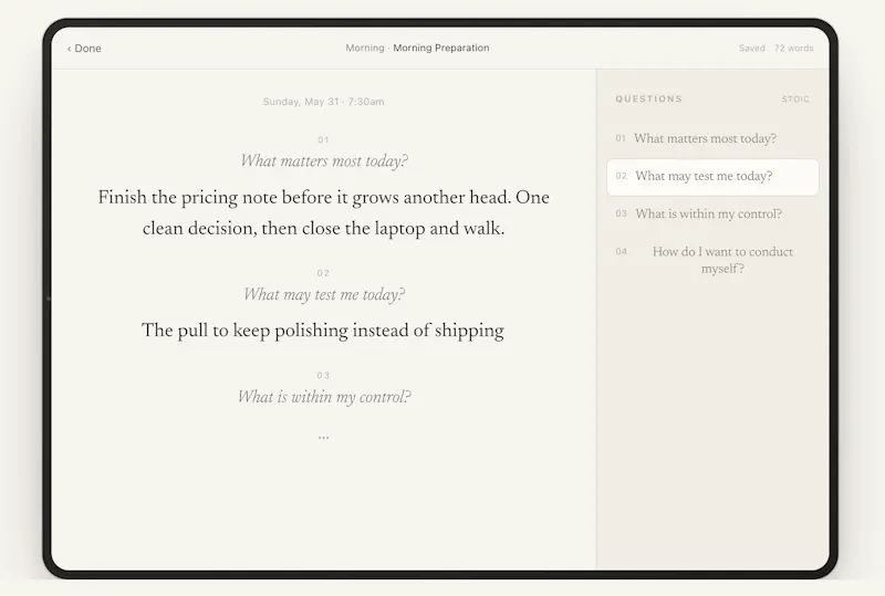 Hexis Journal screenshot 2