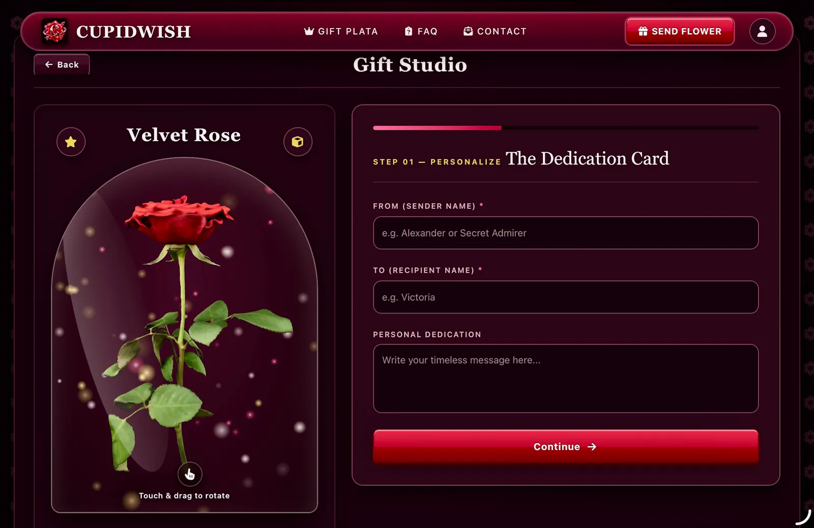 CupidWish — Gift a 3D Rose Forever Now! screenshot 2