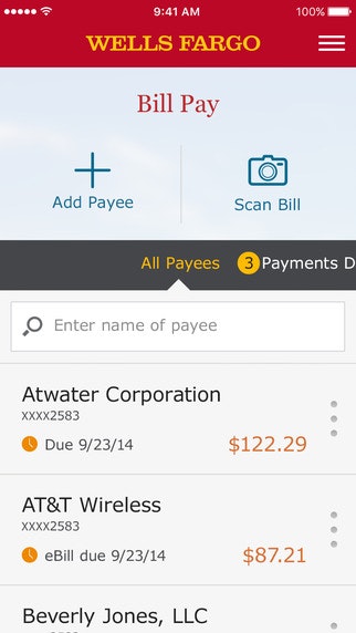 Wells Fargo iOS App gallery image