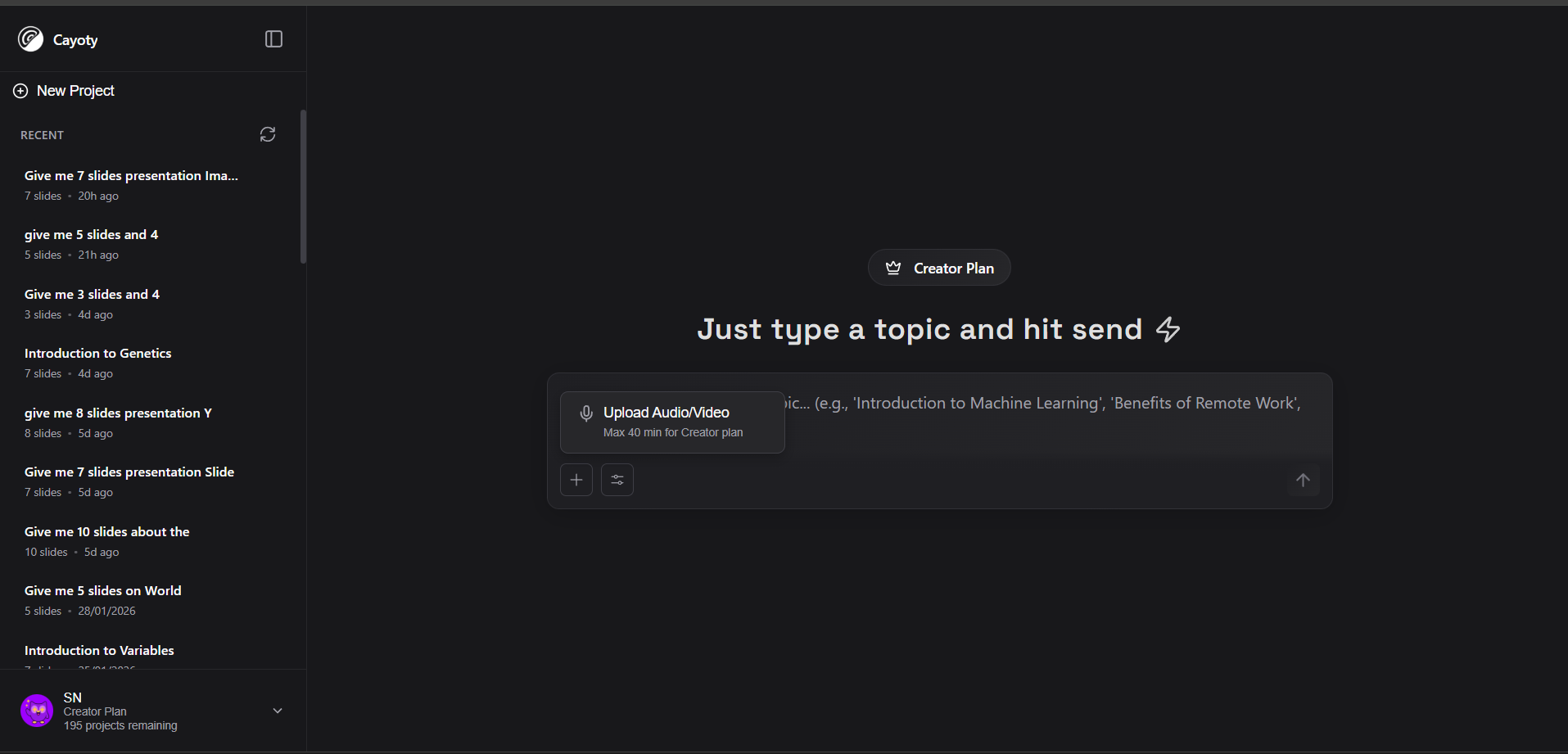 Cayoty - Screenshot 2 showing product features and functionality