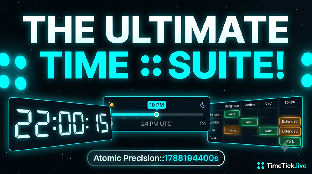 TimeTick.live — Modern Atomic Clock product banner