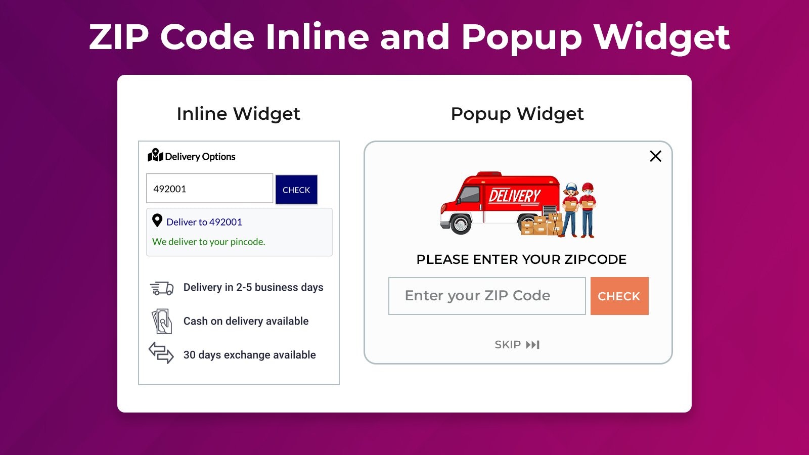 Zippy - ZipCode Checker App For Shopify gallery image