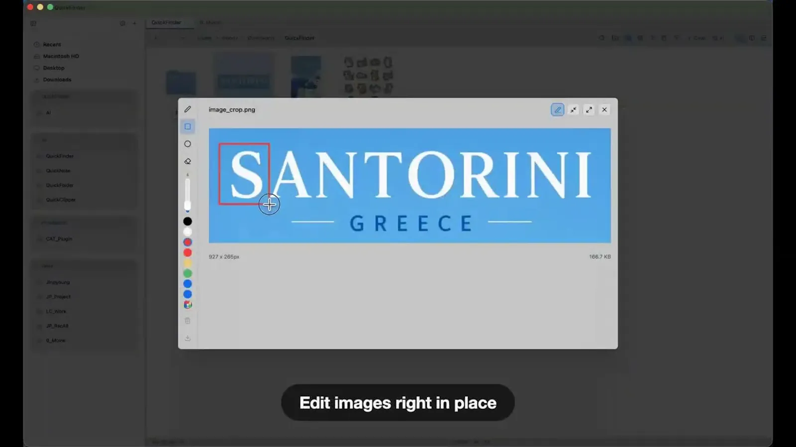 QuickFinder screenshot 1 (video preview)