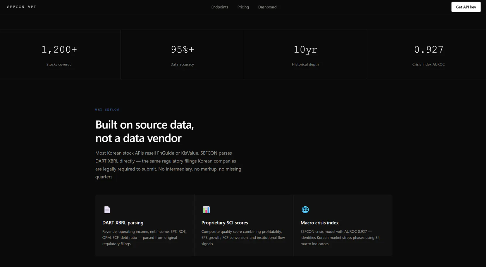SEFCON Korean Stock API gallery image