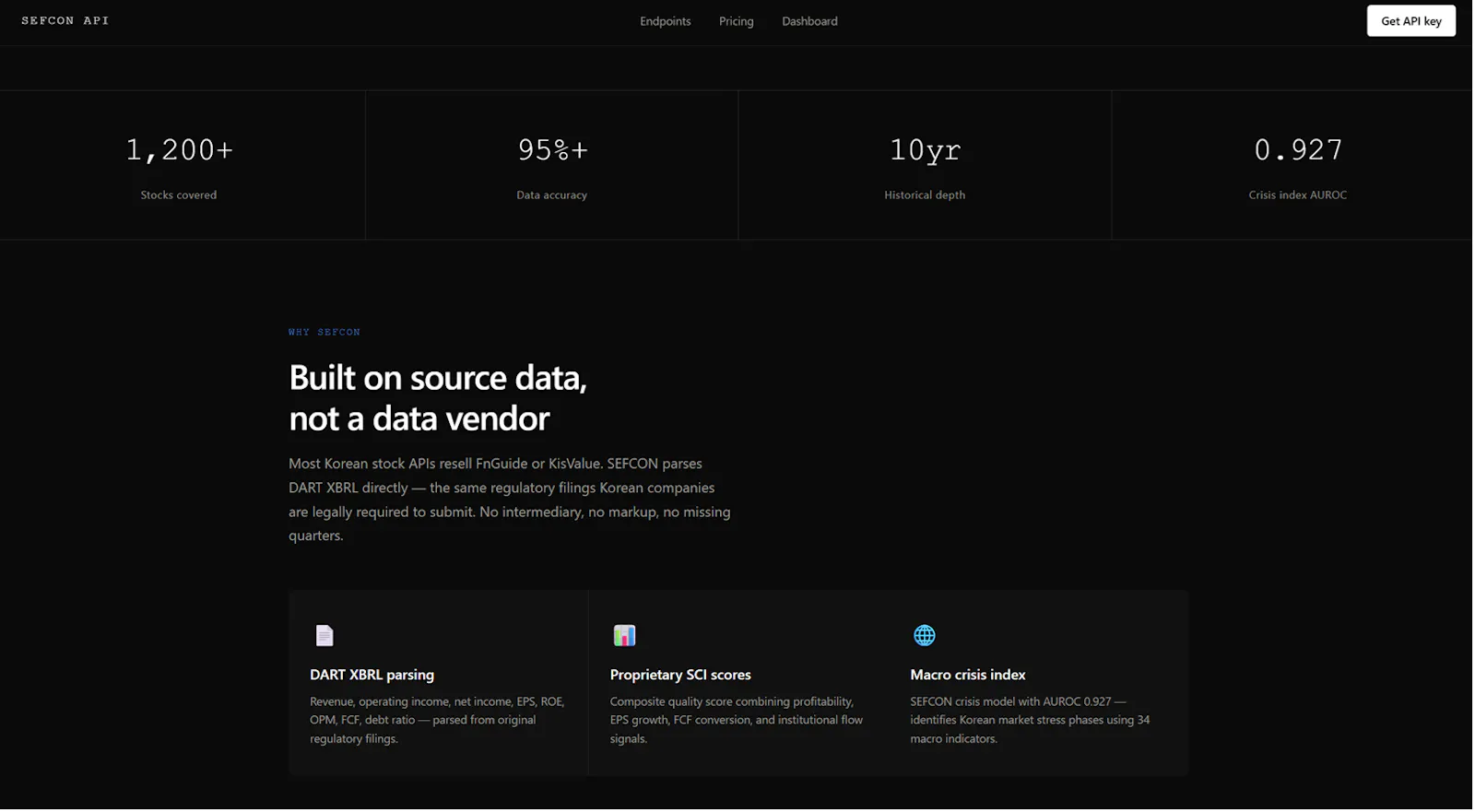 SEFCON Korean Stock API screenshot 2