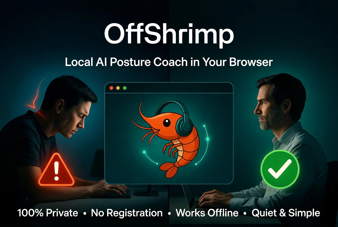 OffShrimp — Local AI Posture Monitor gallery image