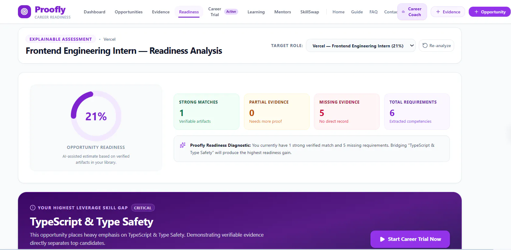 Proofly: AI Career Readiness Platform gallery image