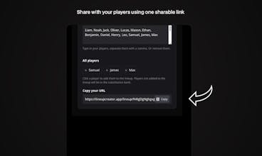 Lineup creator gallery image