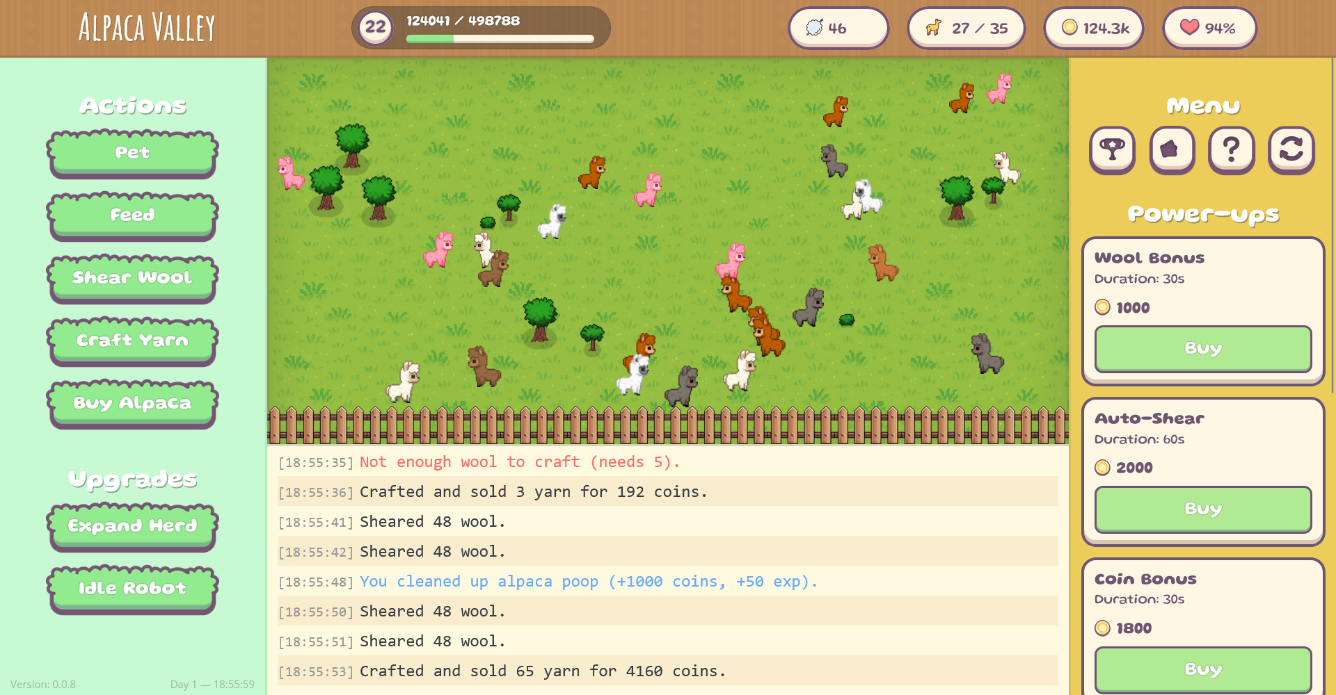 Alpaca Valley - Main screenshot showing features and interface