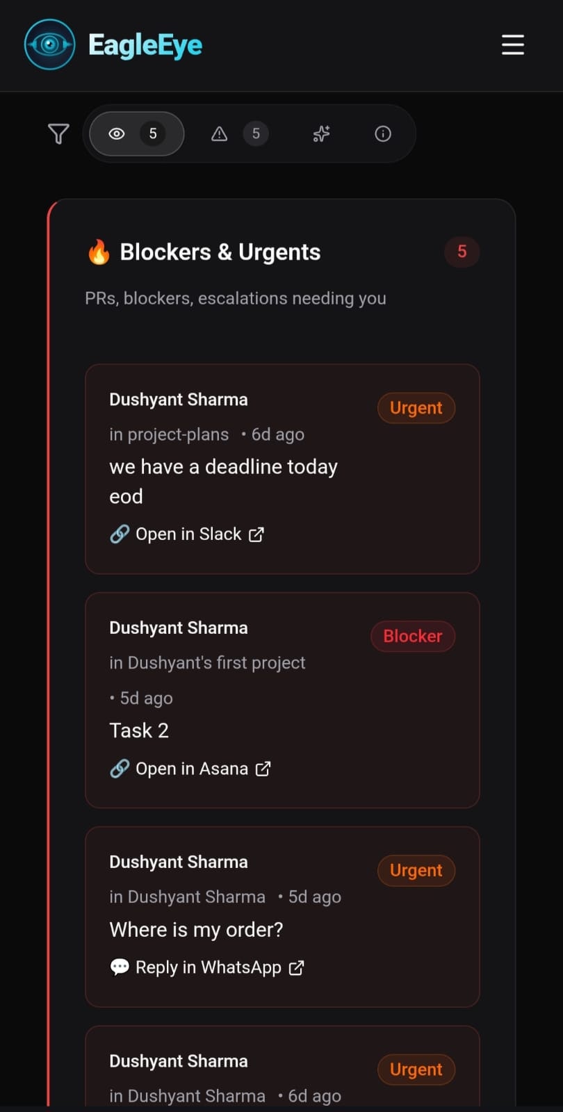 EagleEye - Main product screenshot demonstrating key features and user interface