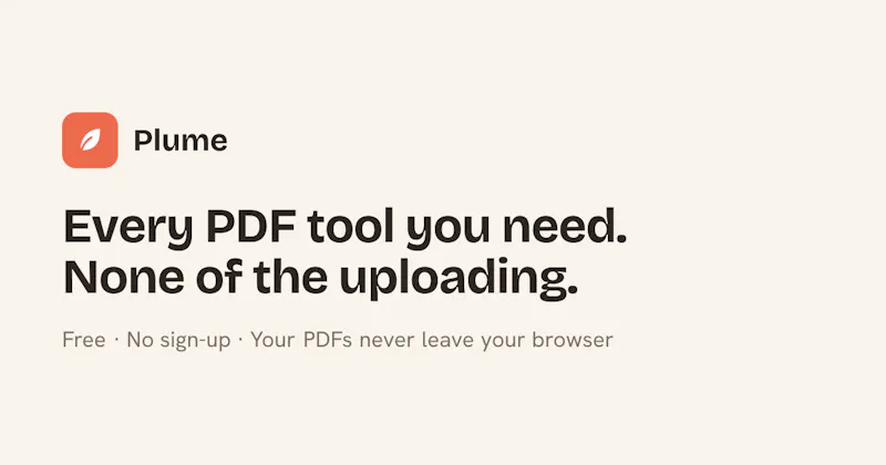 Plume: Private PDF Tools  screenshot 1