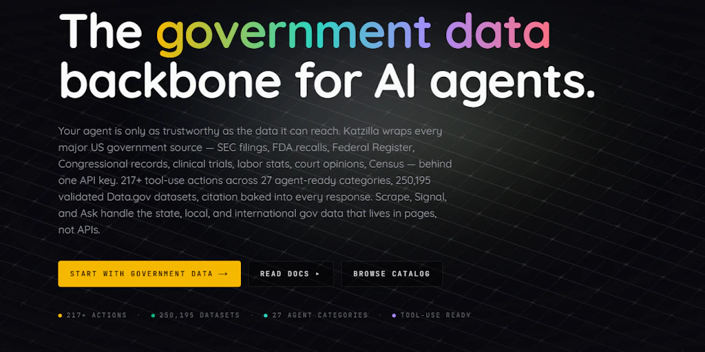 Katzilla:為公民打造的簡易政府數據存取工具,針對 AI 進行優化