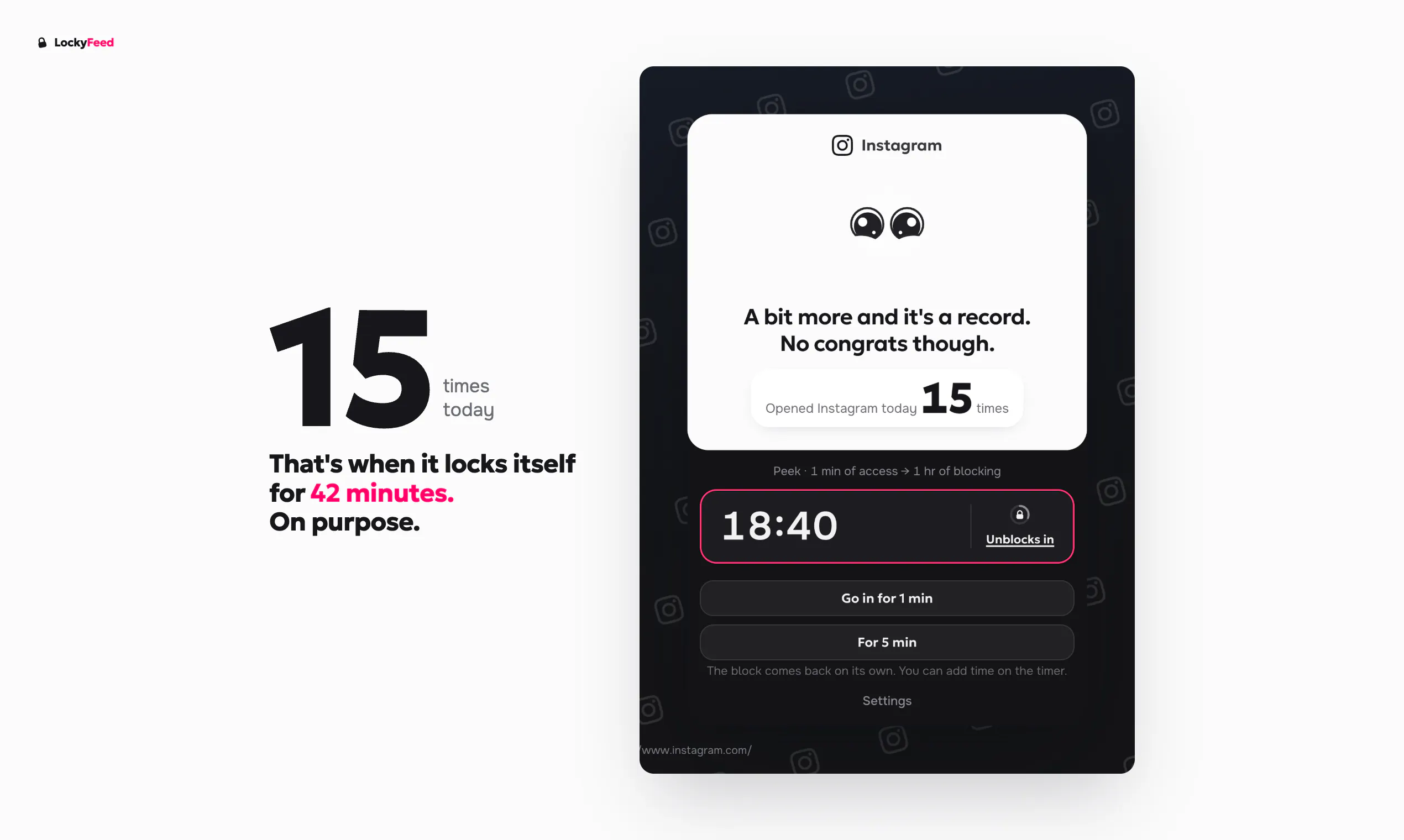 LockyFeed — a pause before the feed gallery image
