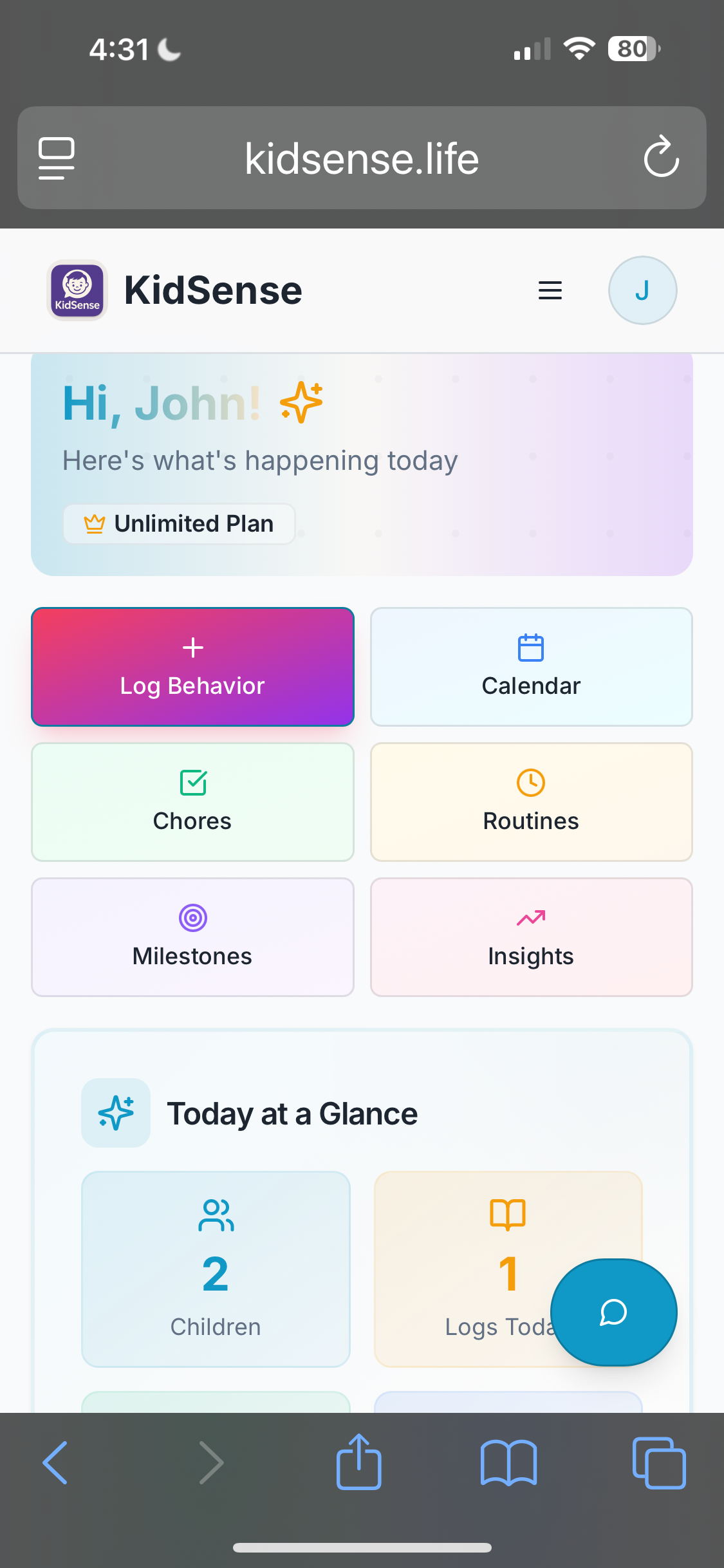 KidSense - Screenshot 3 showing product features and functionality