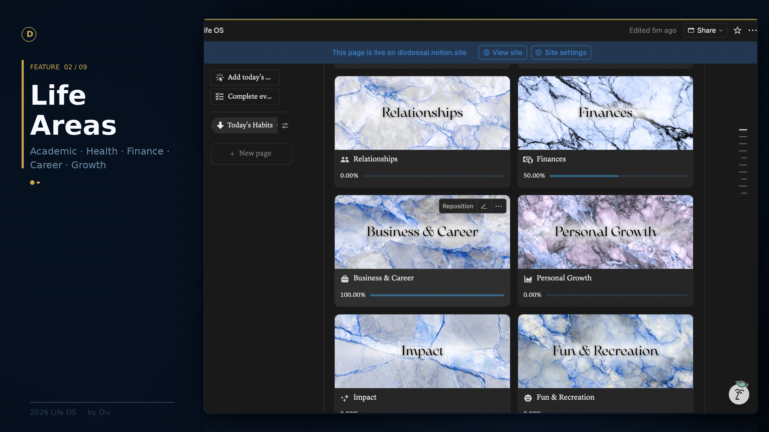 2026 Life OS Notion - Screenshot 5 showing product features and functionality