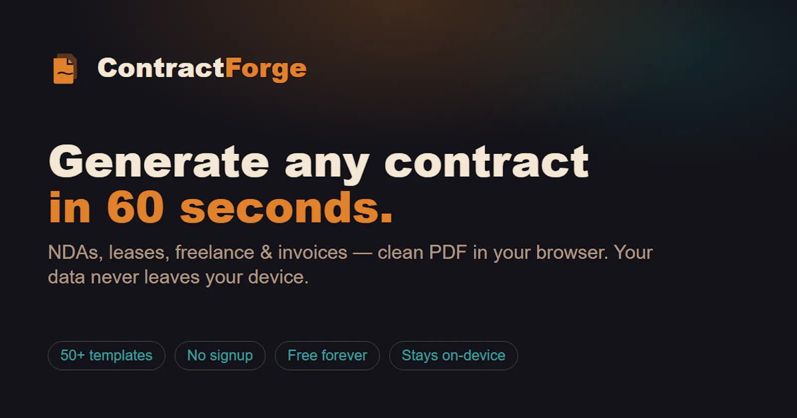 ContractForge screenshot 1