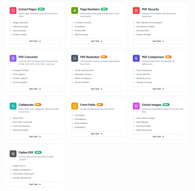 PDFlite.io - Screenshot 4 showing product features and functionality