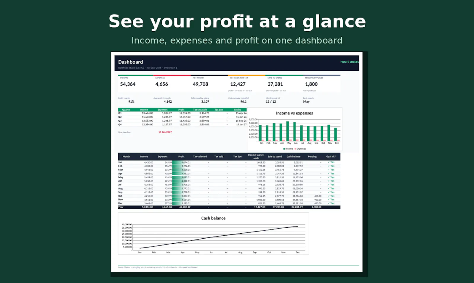 Ponte Sheets screenshot 1