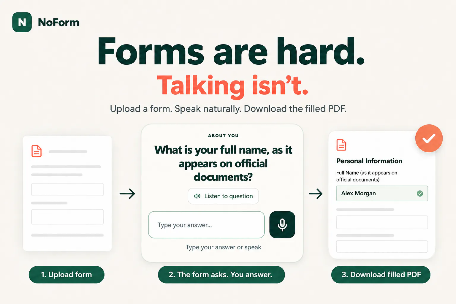 NoForm — Forms, without the friction