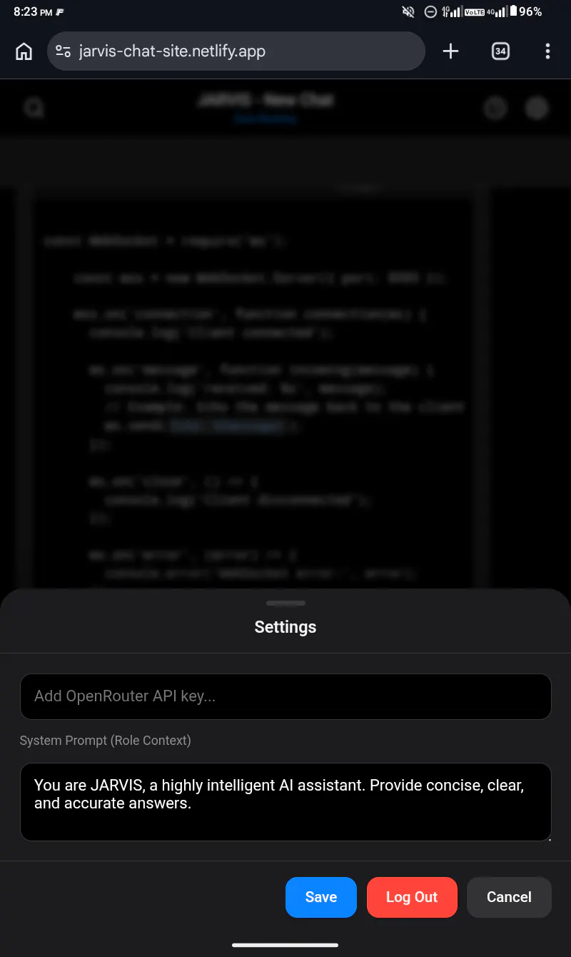JARVIS Chat App screenshot 3