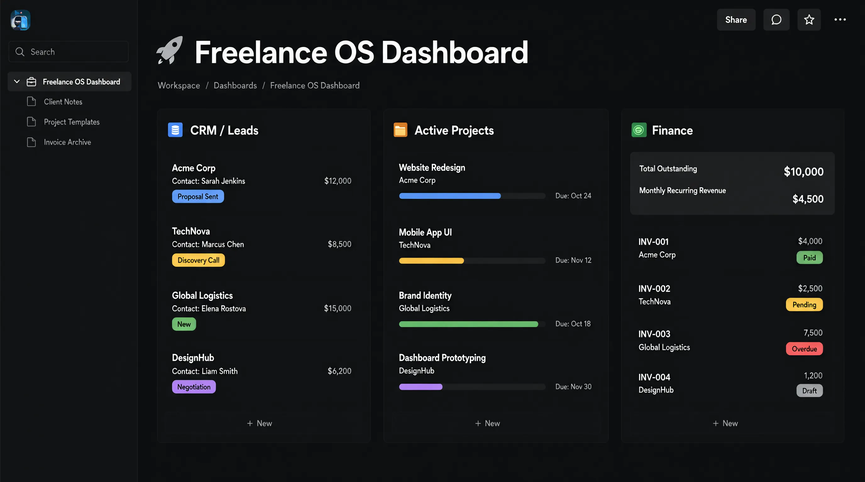 Freelance OS gallery image