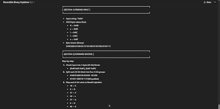 Reversible Binary Explainer gallery image