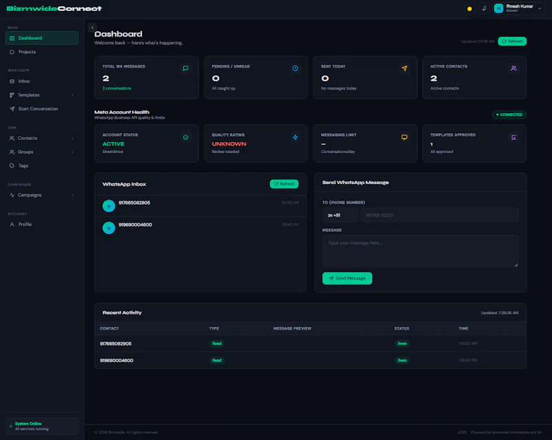 Bizmwide Connect screenshot 1