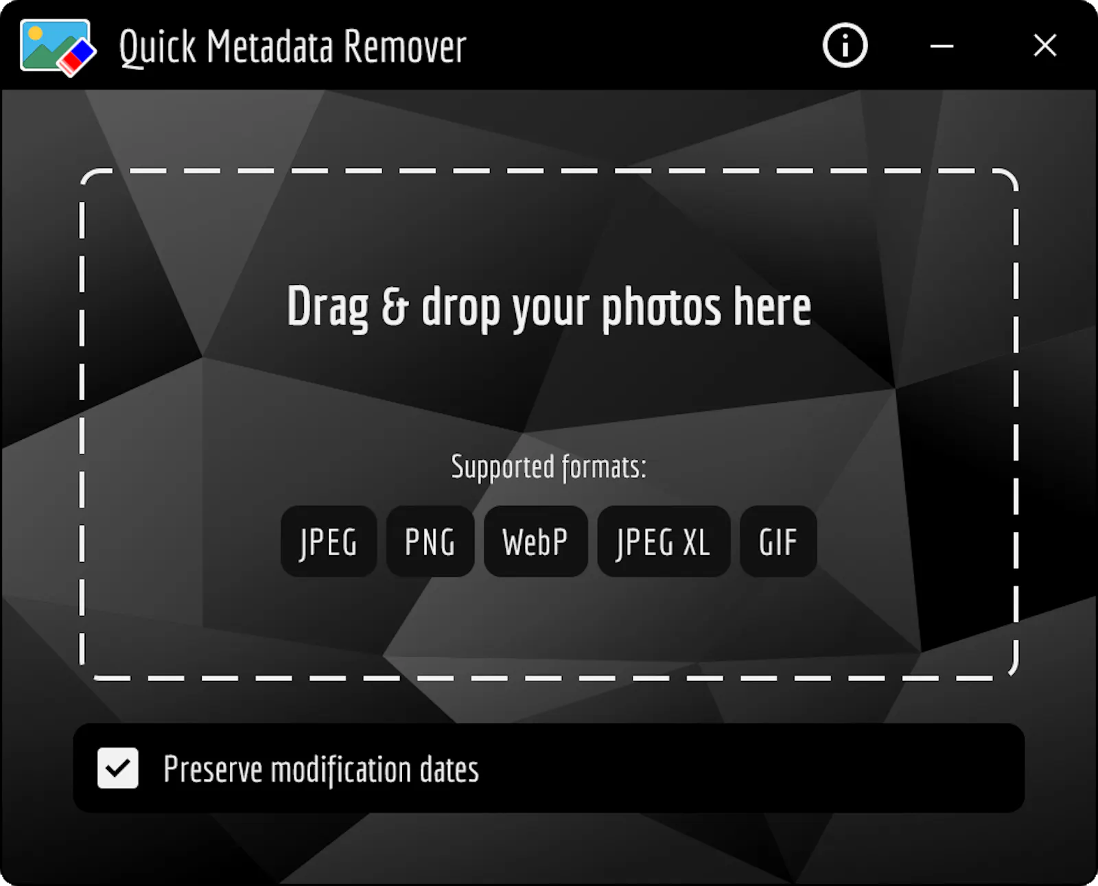 Quick Metadata Remover screenshot 1
