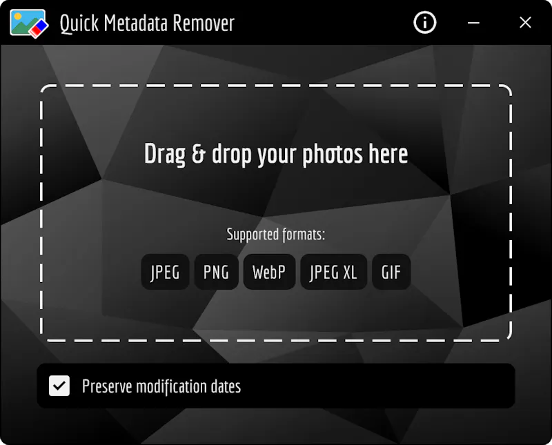 Quick Metadata Remover screenshot 1