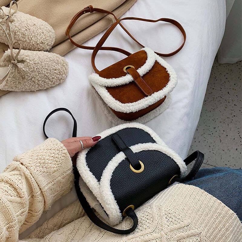 A plush messenger bag gallery image