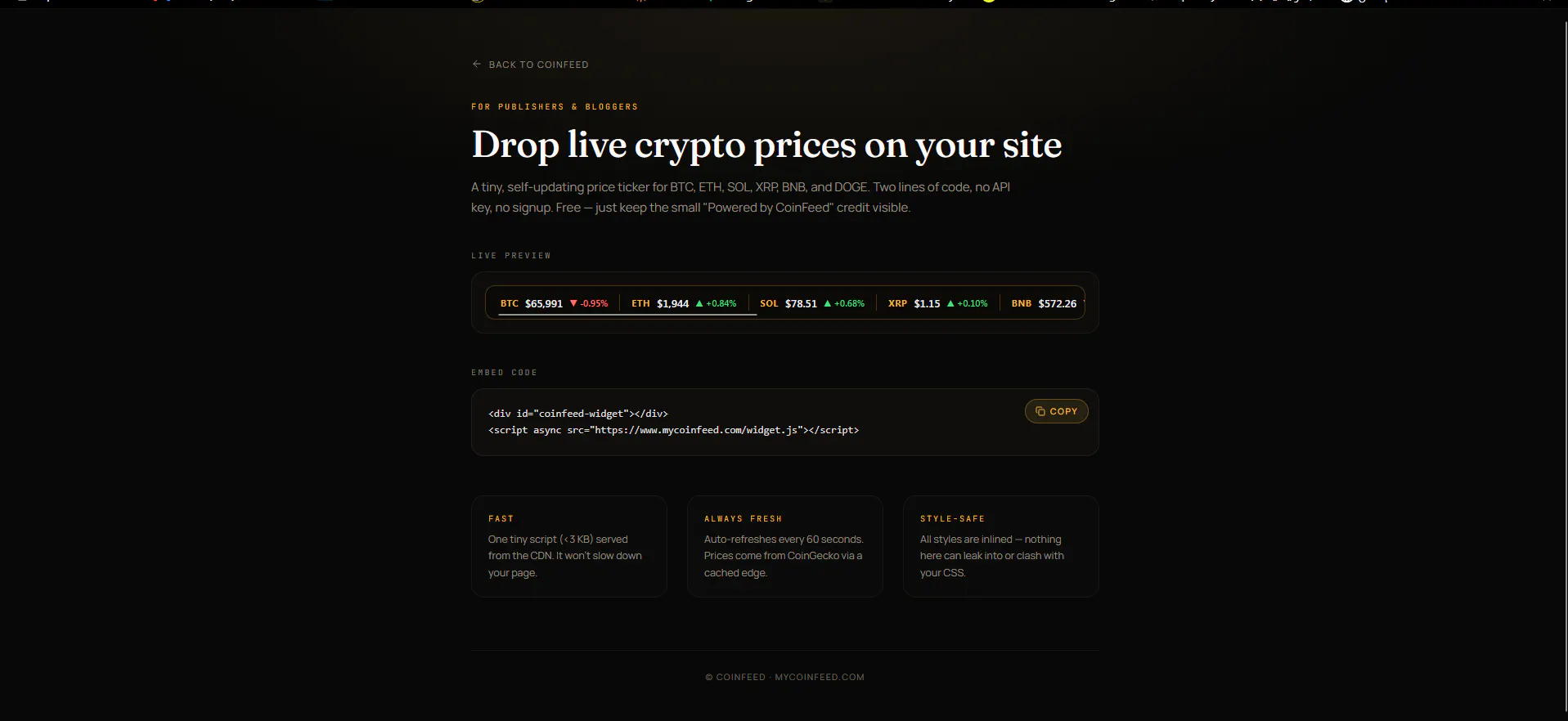 CoinFeed gallery image