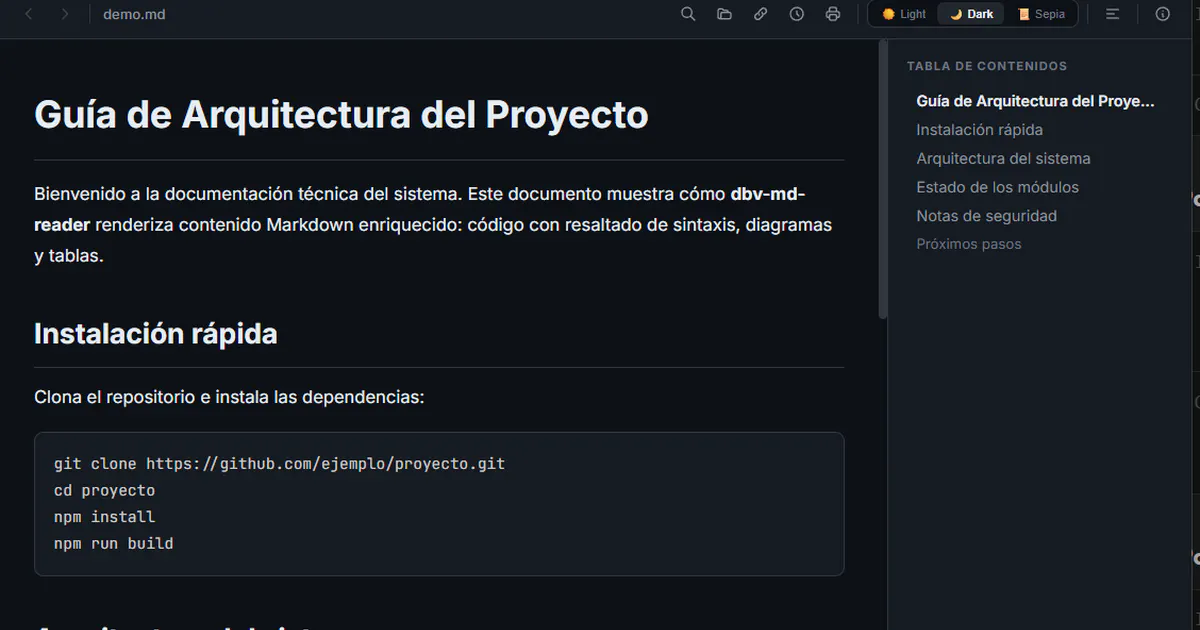 DBV Markdown Reader gallery image