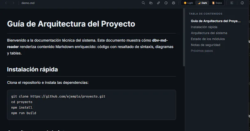 DBV Markdown Reader screenshot 5