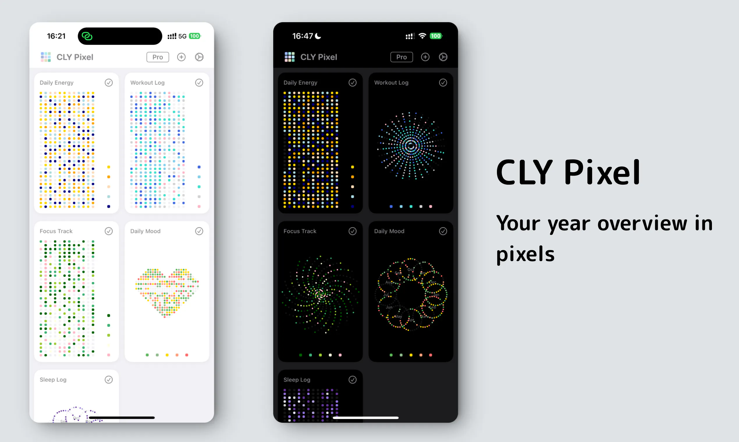 My Year in Pixels - CLY Pixel: Year Overview Life Habit Tracker ...