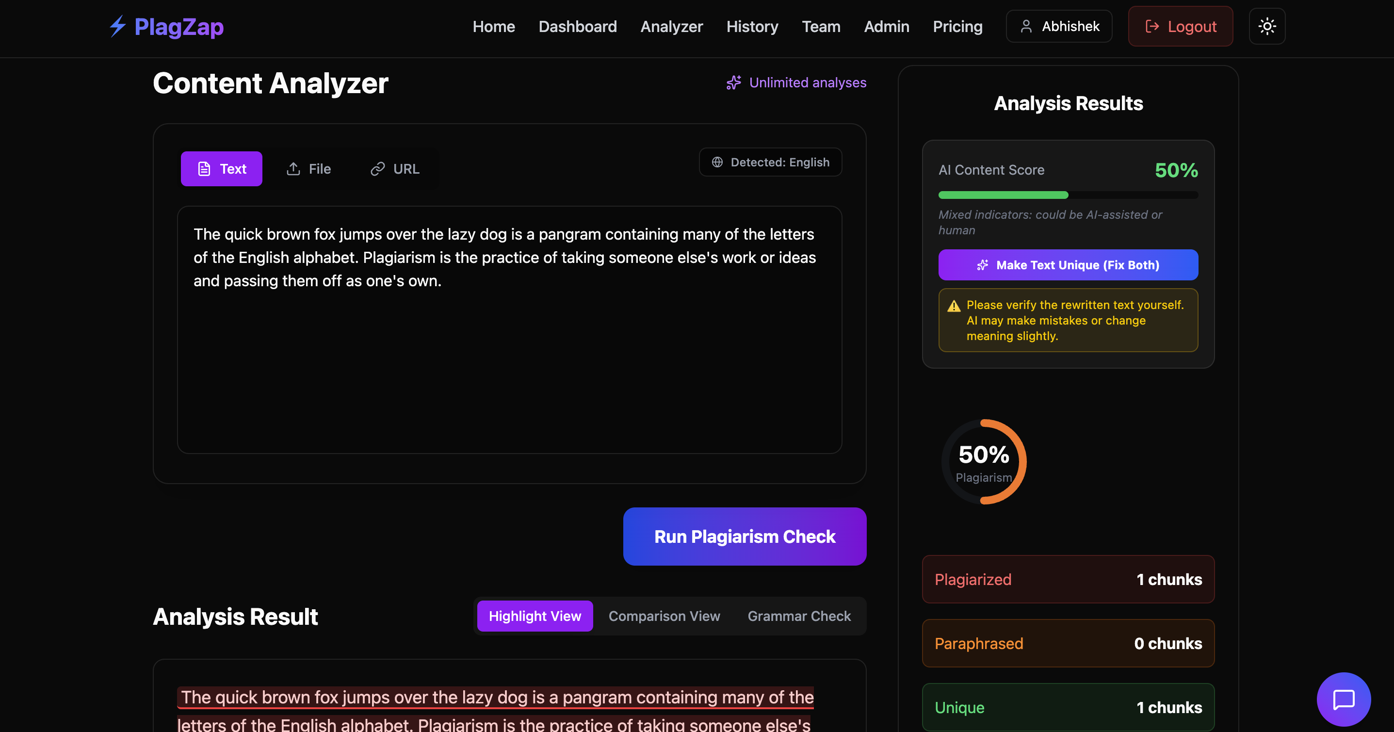 PlagZap - Screenshot 5 showing product features and functionality
