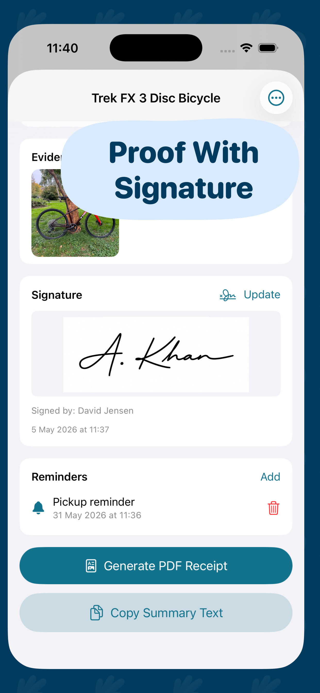 ItemProof iOS app gallery image