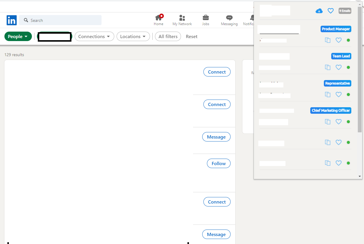 LinkedIn 이메일 스크레이퍼 - 크롬 확장으로 이름, 이메일 및 위치를 추출합니다 미디어 1