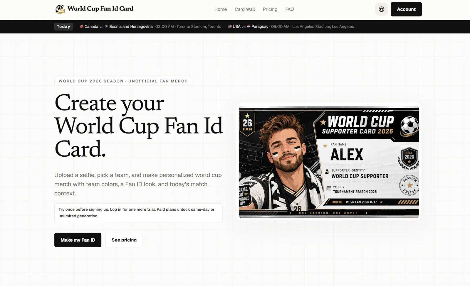 World Cup Fan Id Card screenshot 2