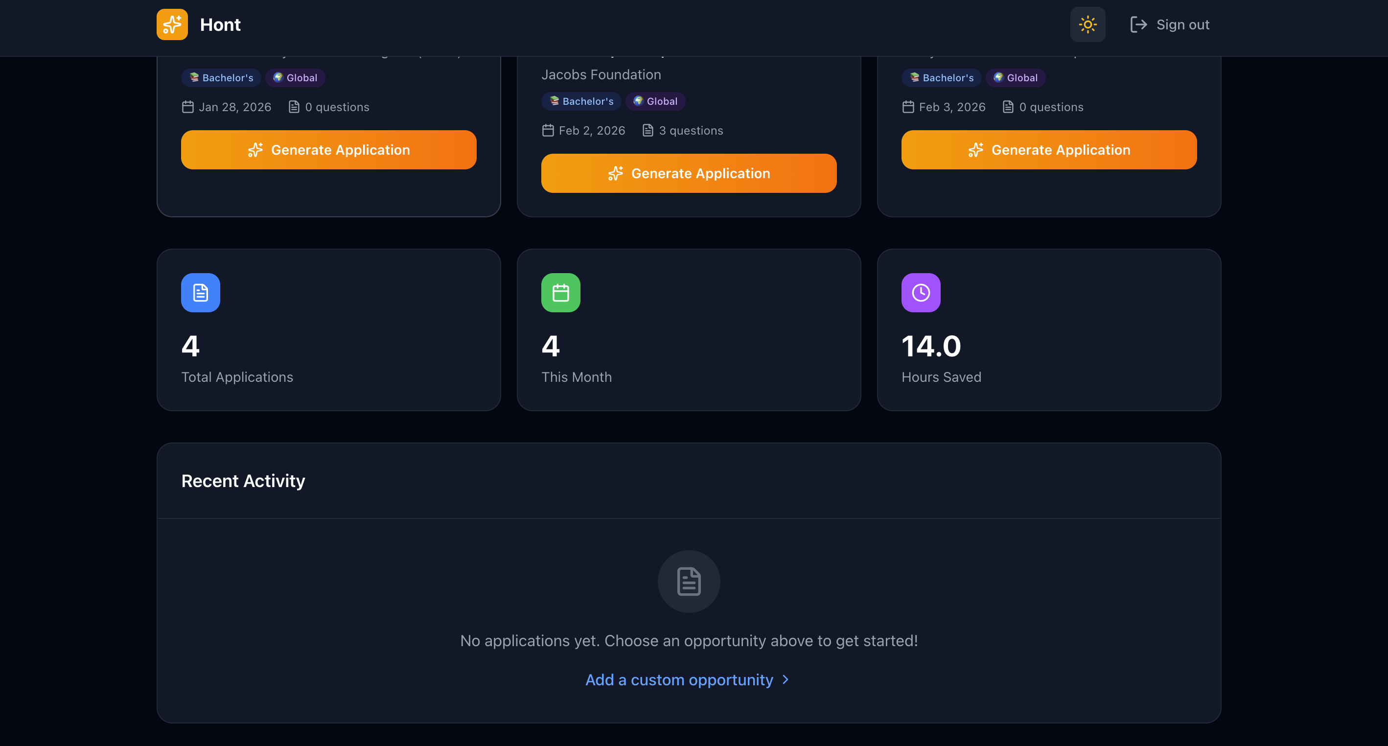 Hont - Main product screenshot demonstrating key features and user interface