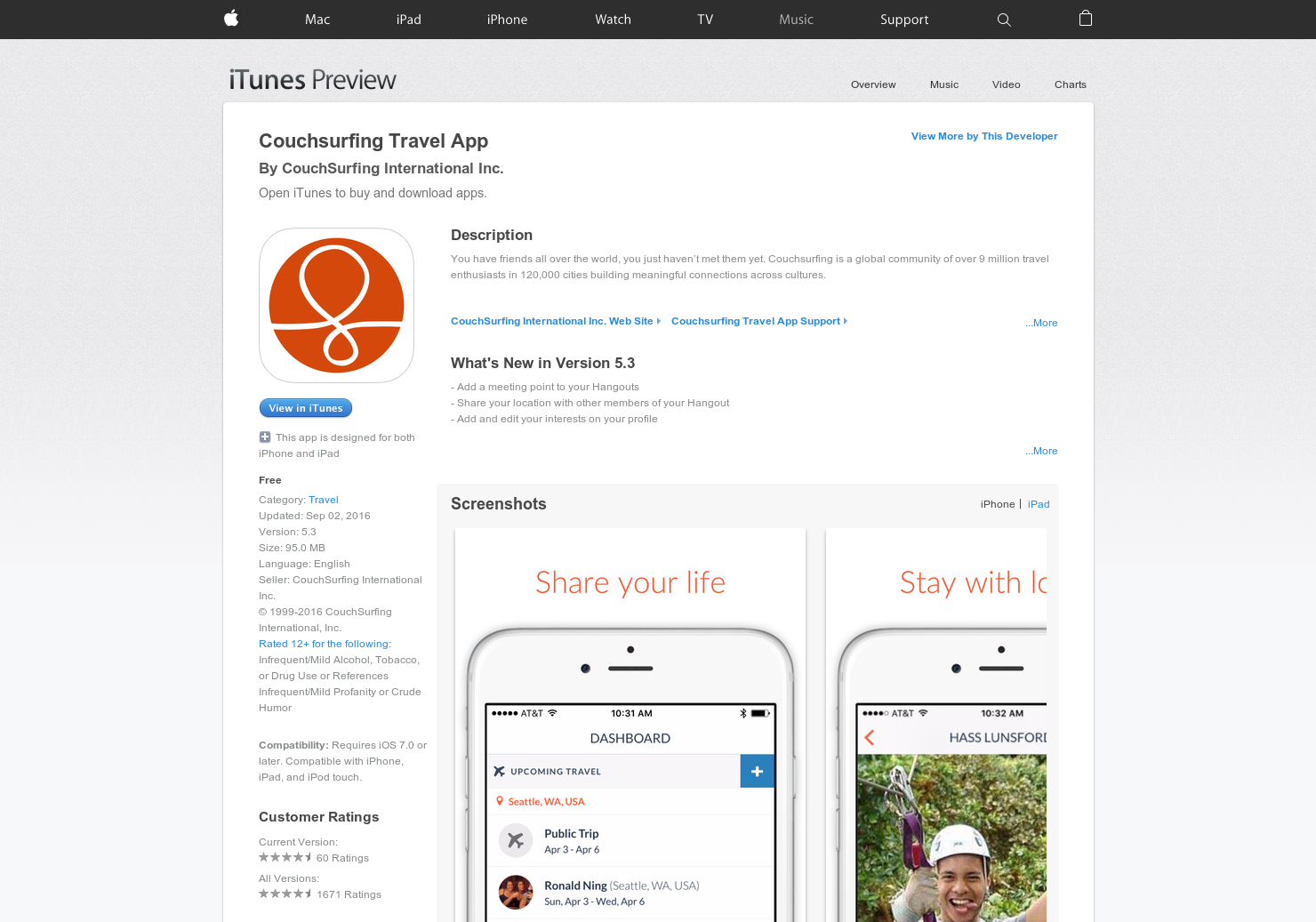 Couchsurfing App