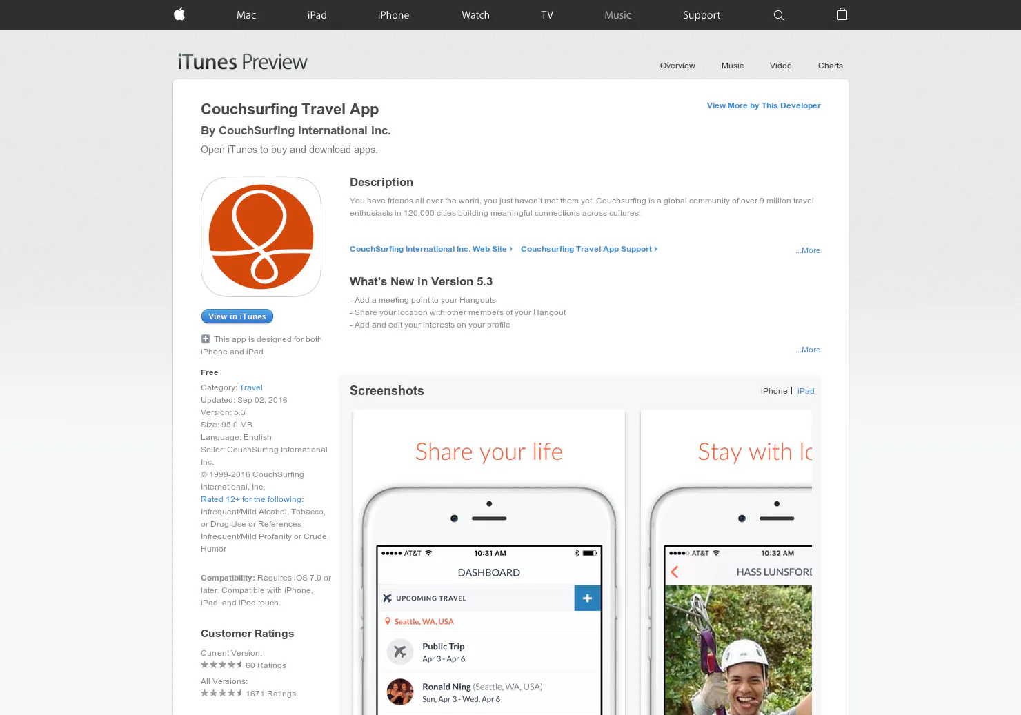Couchsurfing App