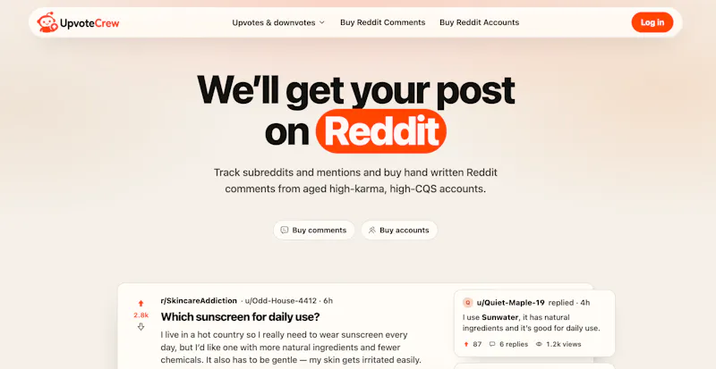 UpvoteCrew screenshot 1